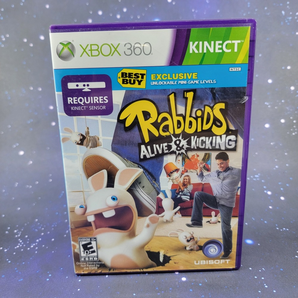 Rabbids Alive & Kicking (Microsoft Xbox 360) Video Game CIB Complete